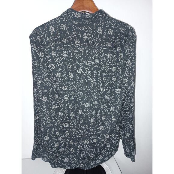 ABERCROMBIE & FITCH, Black Long-Sleeve Button-Up Shirt, Woman Size M - Picture 2 of 5